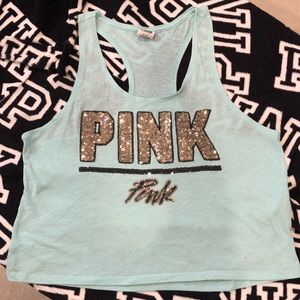 PINK by VS Bling Racer Back oversized Top